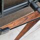 Fauteuil pivotant et son repose-pieds, laine