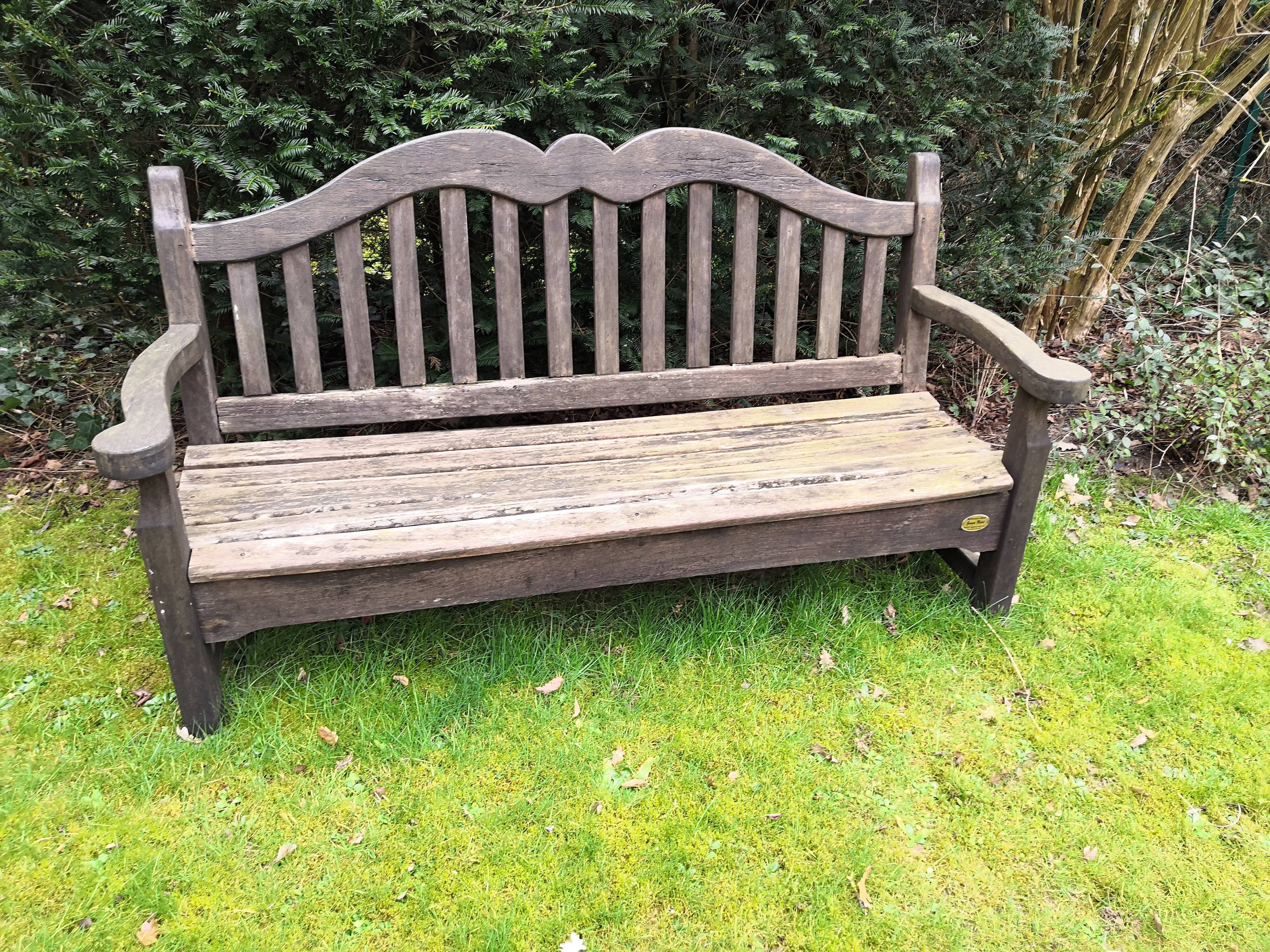 Wooden garden bench Ateliers Georges Mahot