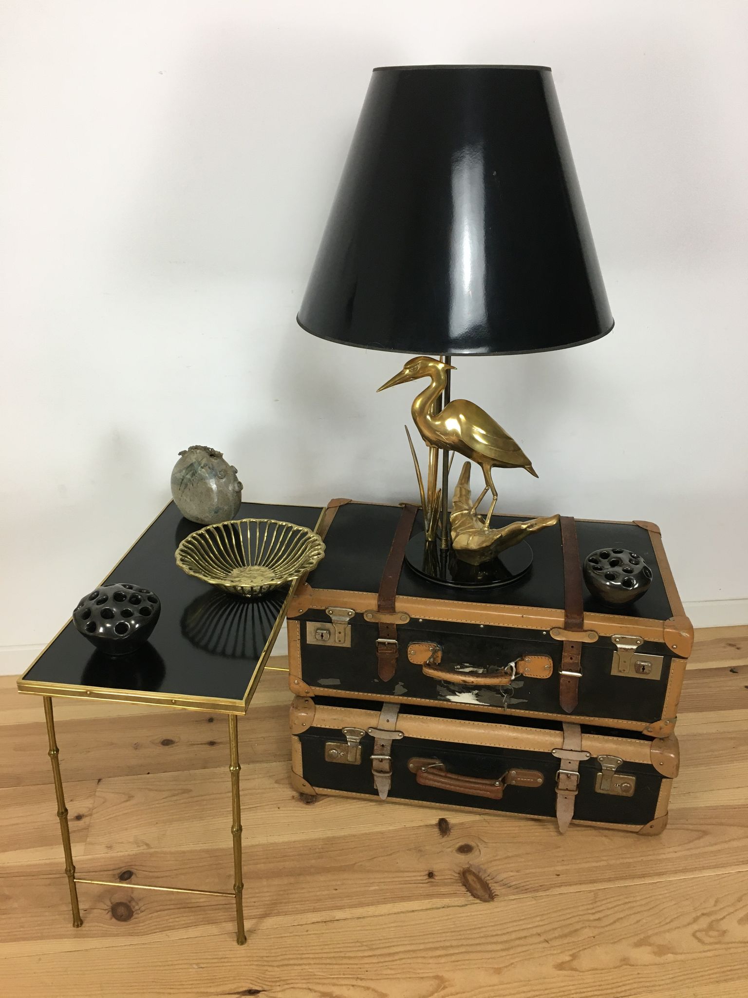 Lot de deux valises, années 50