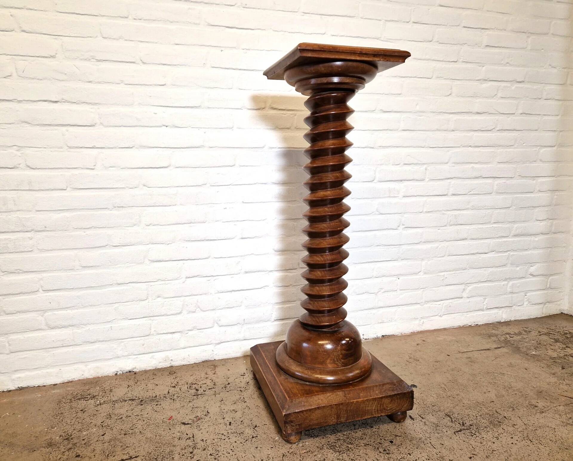 Antique wine press plant stand, France 1940s