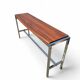 Curved base console in Scandinavian design – mahogany and chrome