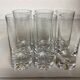 6 small bubble-footed shot glasses in Kosta Boda style.