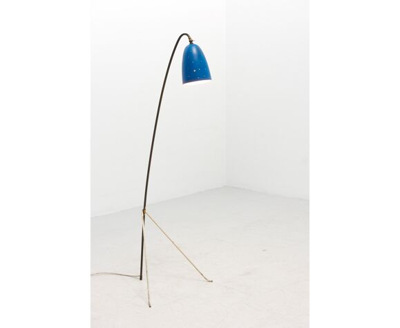Tripod Floor Lamp With Blue Shade 1950 S Selency Tripod Floor Lamp With Blue Shade, Tripod Floor Lamp Blue Shade