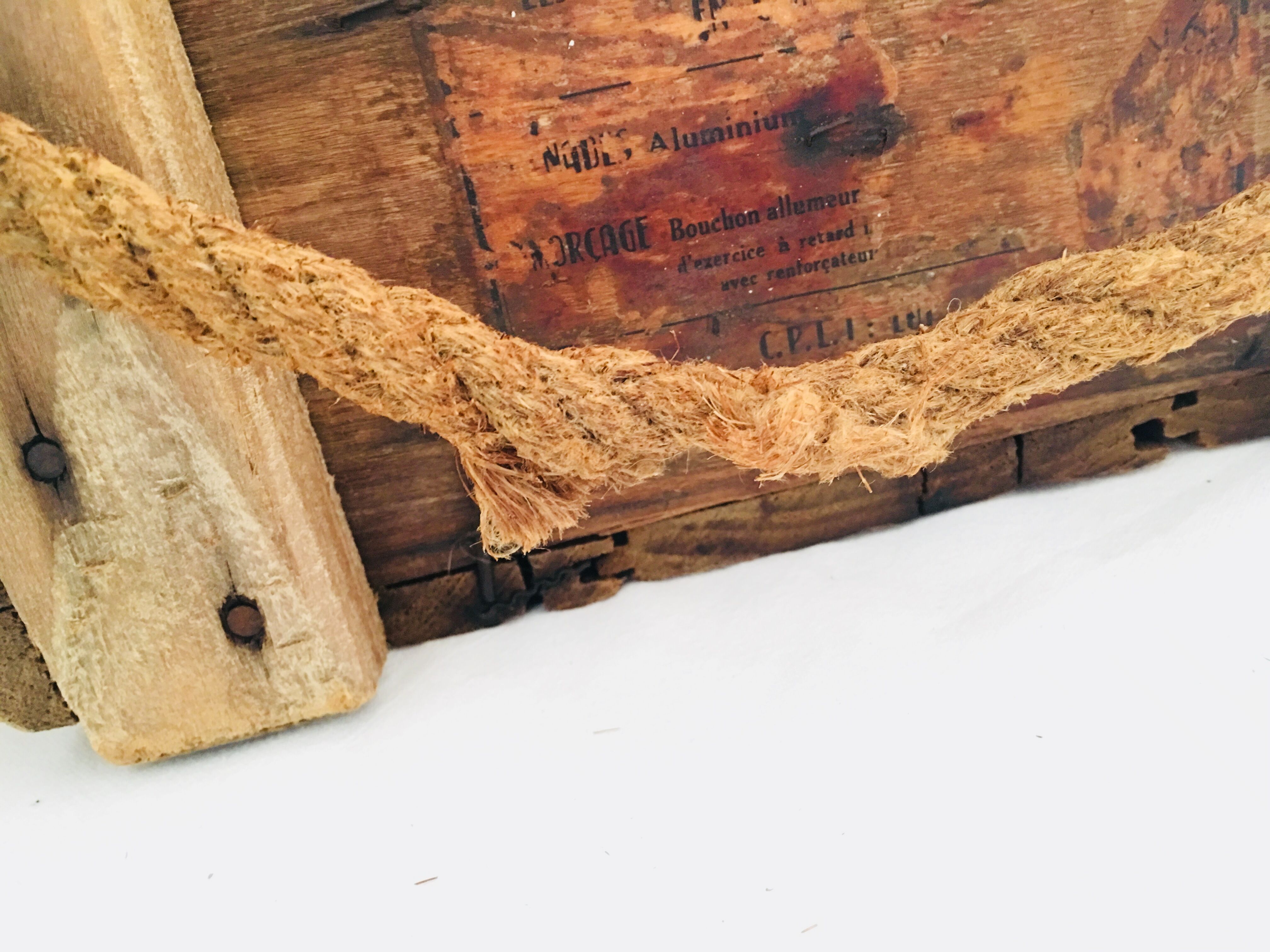 Old wooden parachute