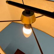 Vintage French design metal and brass floor lamp from the 1950s, Arlus