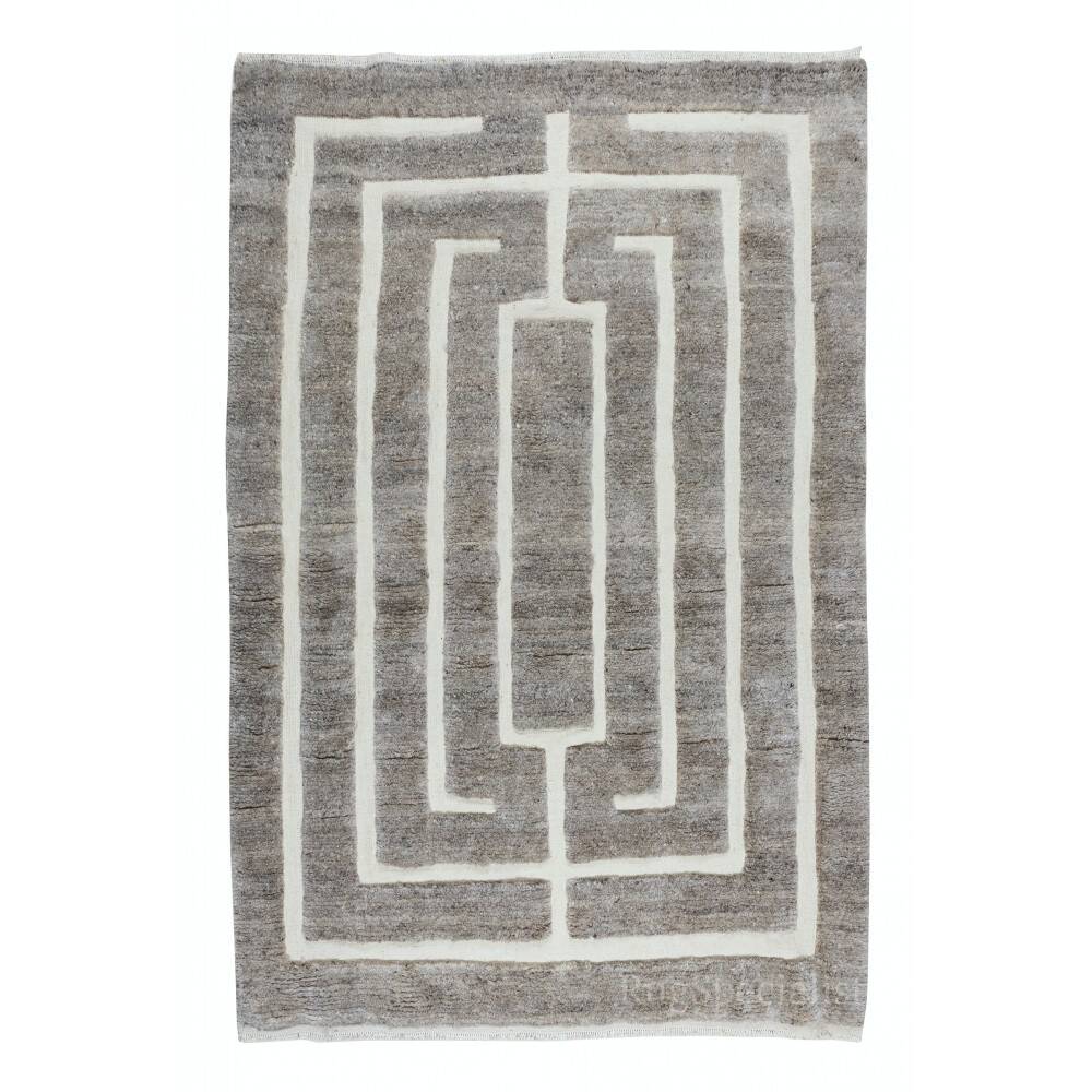 Modern Hand Knotted Tulu Rug. 100% Organic Wool. Made-to-Order, Customizable