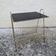 Table d'appoint porte-vinyles Revues vintage 50 60 Mid Century