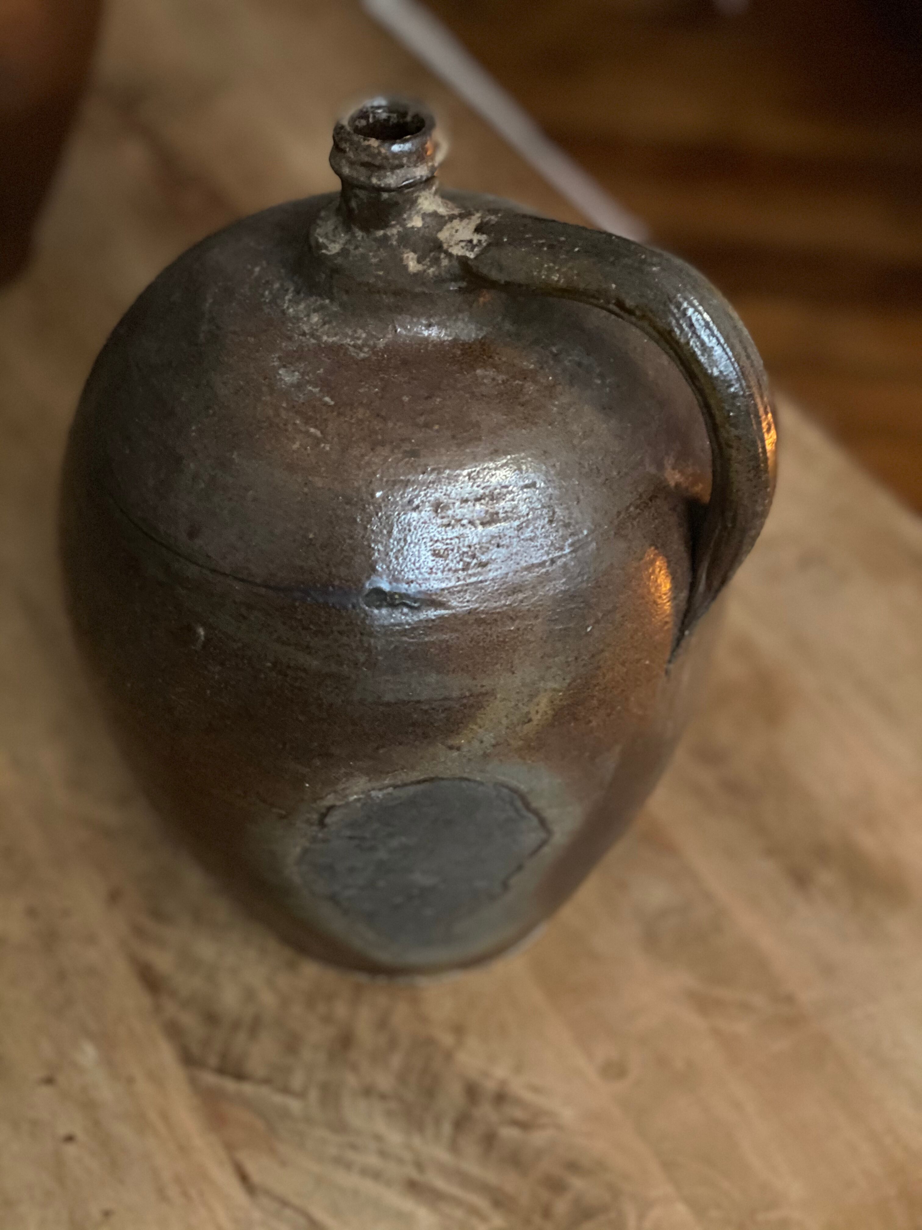 Brown brown brown vintage sandstone amphora jar