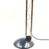 Lampe de table vintage verte et laiton, Italie 1960