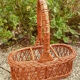 Wicker bottle holder basket, vintage