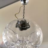 Suspension in pleated glass type Mazzega design 70s