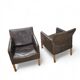 2 x Gerard van den Berg Coppola lounge chair with flexible backrest