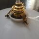 Suspension opaline smooth white tbe art deco 1940 Ø 24.5 cm TBE