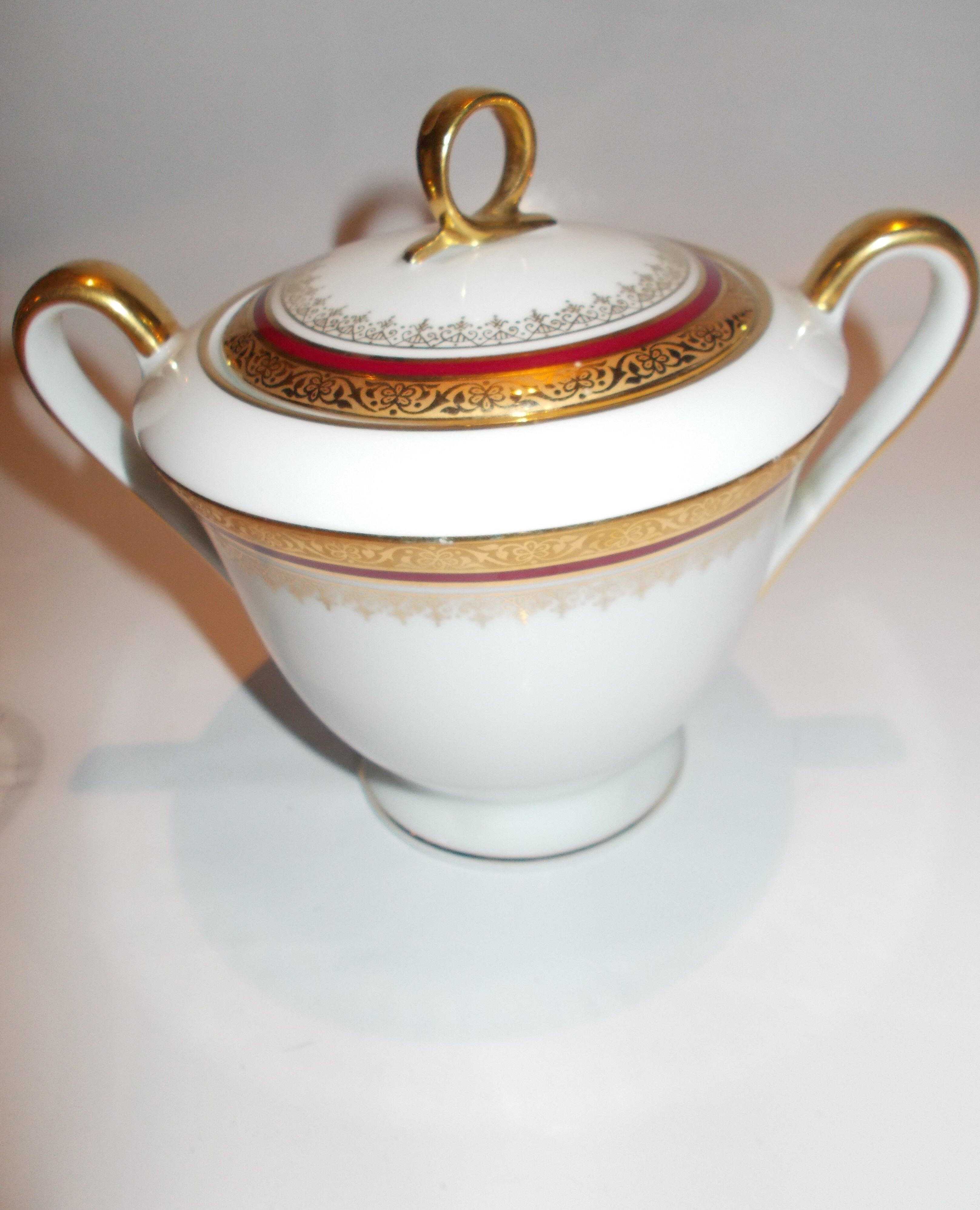 White porcelain sugar bowl