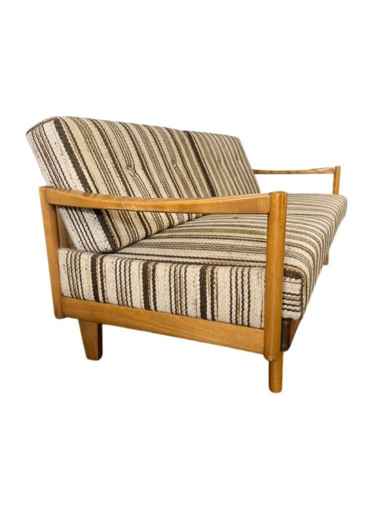 Vintage extendable wooden sofa / sofa / KNOLL sofa