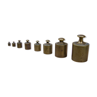 8 Old brass weight series