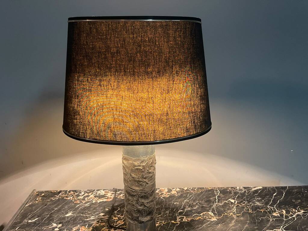 Brutalist Aluminium Table Lamp by Willy Luyckx for Aluclair. Belgium, 1960s