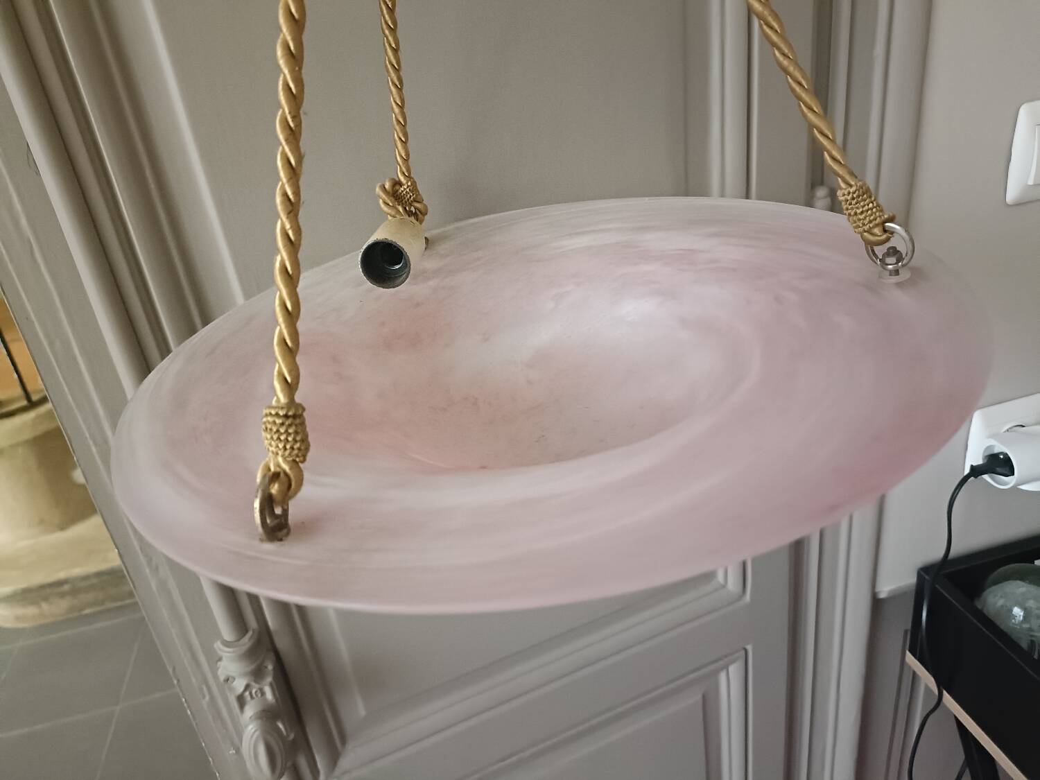 Art Deco glass paste chandelier