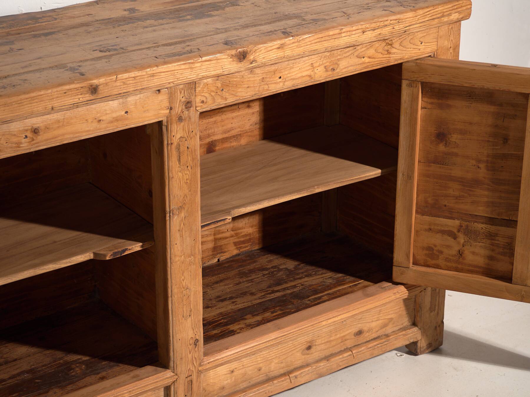 Antique wooden sideboard with three doors (circa 1920)