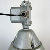 Industrial explosion proof lamp with aluminium shade from polam, 1970s