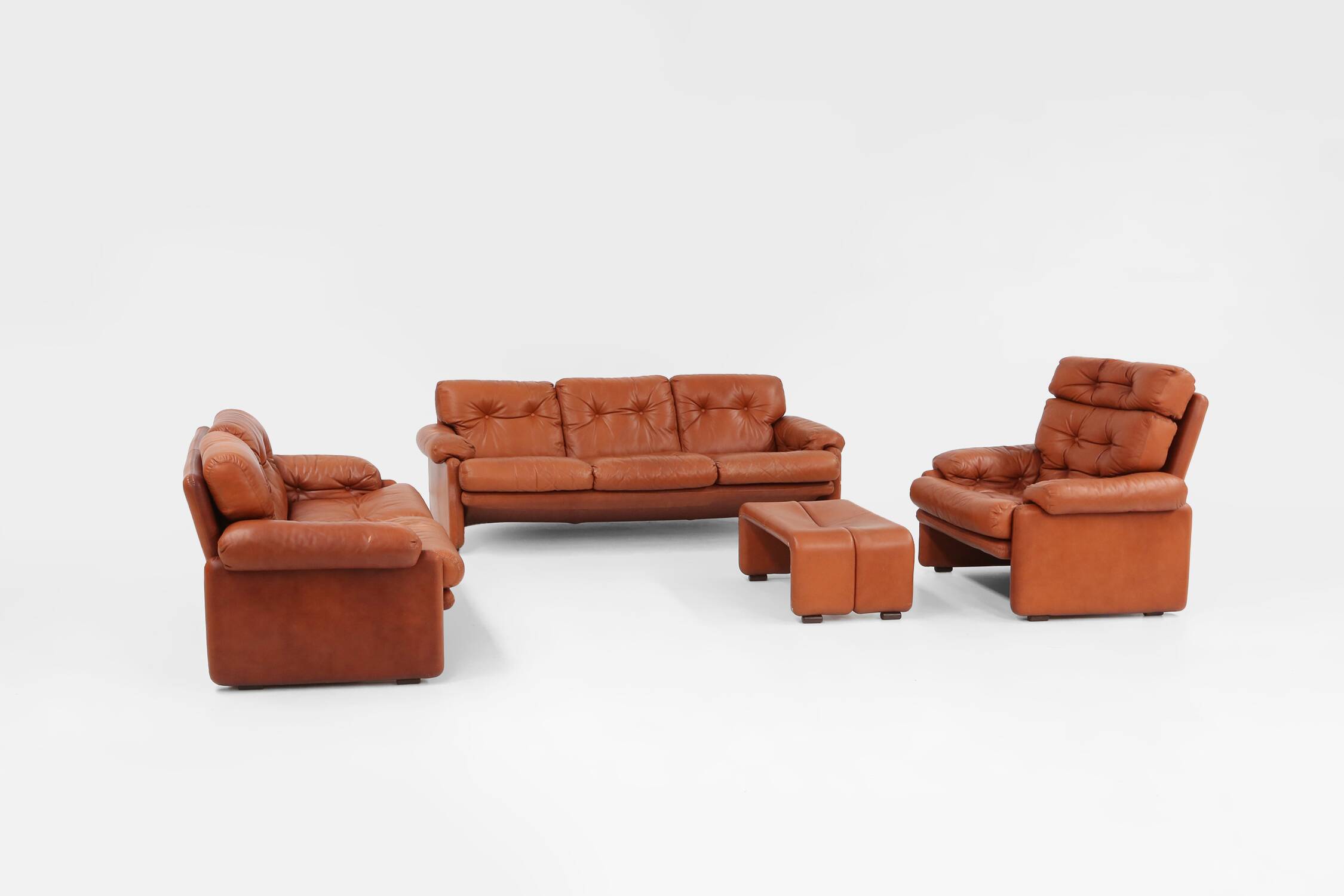 Brown leather armchair Coronado by Tobia Scarpa for B&B Italia, Italy ca. 1960