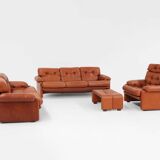 Brown leather armchair Coronado by Tobia Scarpa for B&B Italia, Italy ca. 1960