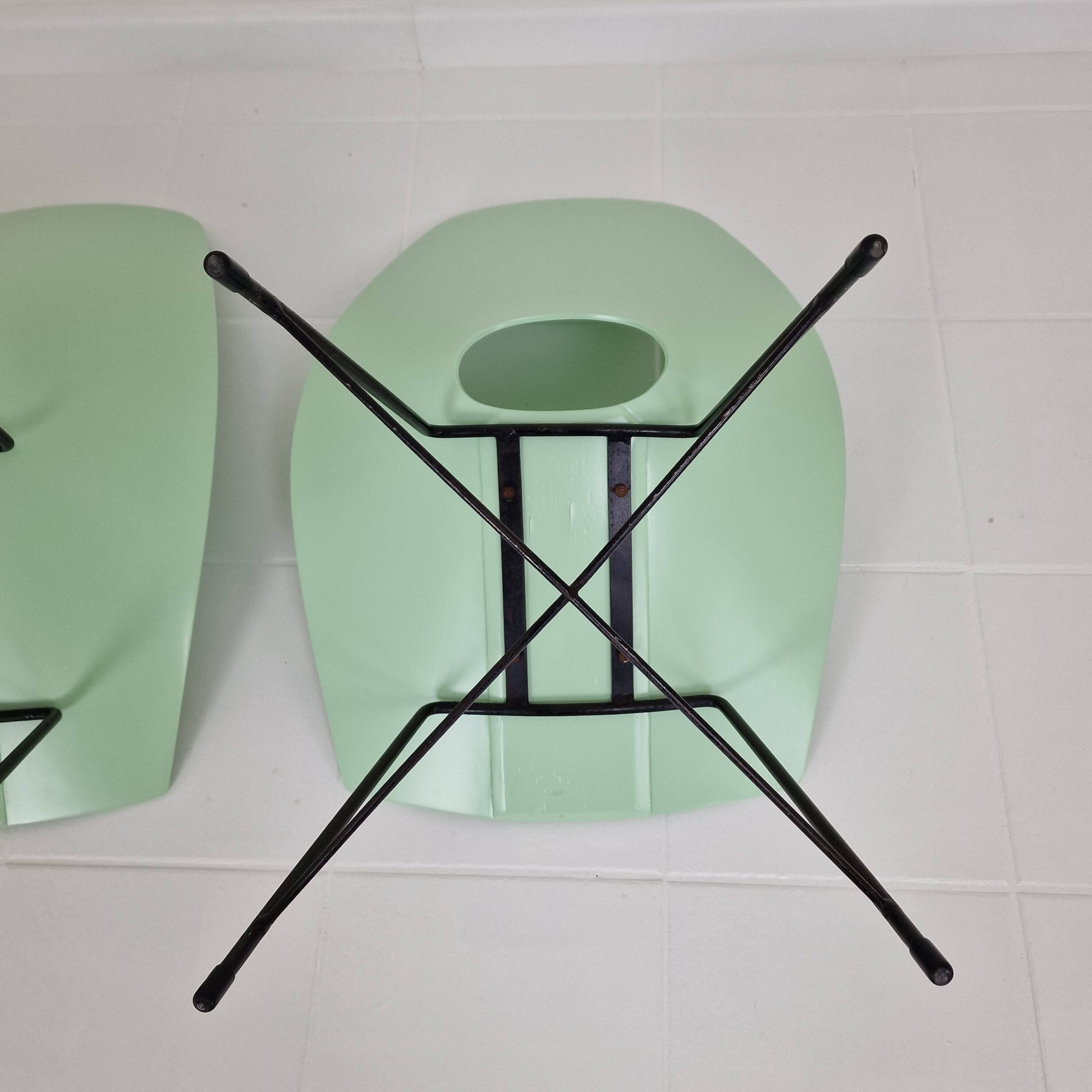 Pair of Augusto Bozzi Chairs for Saporiti, Italy 1950's