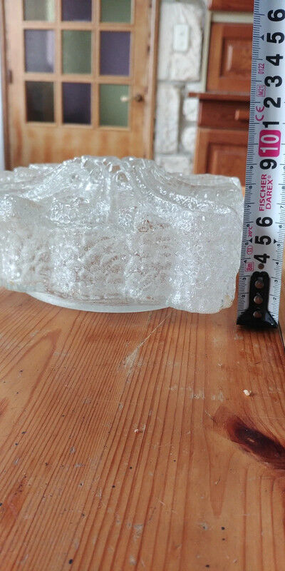 Vintage bubbled glass ceiling lamp