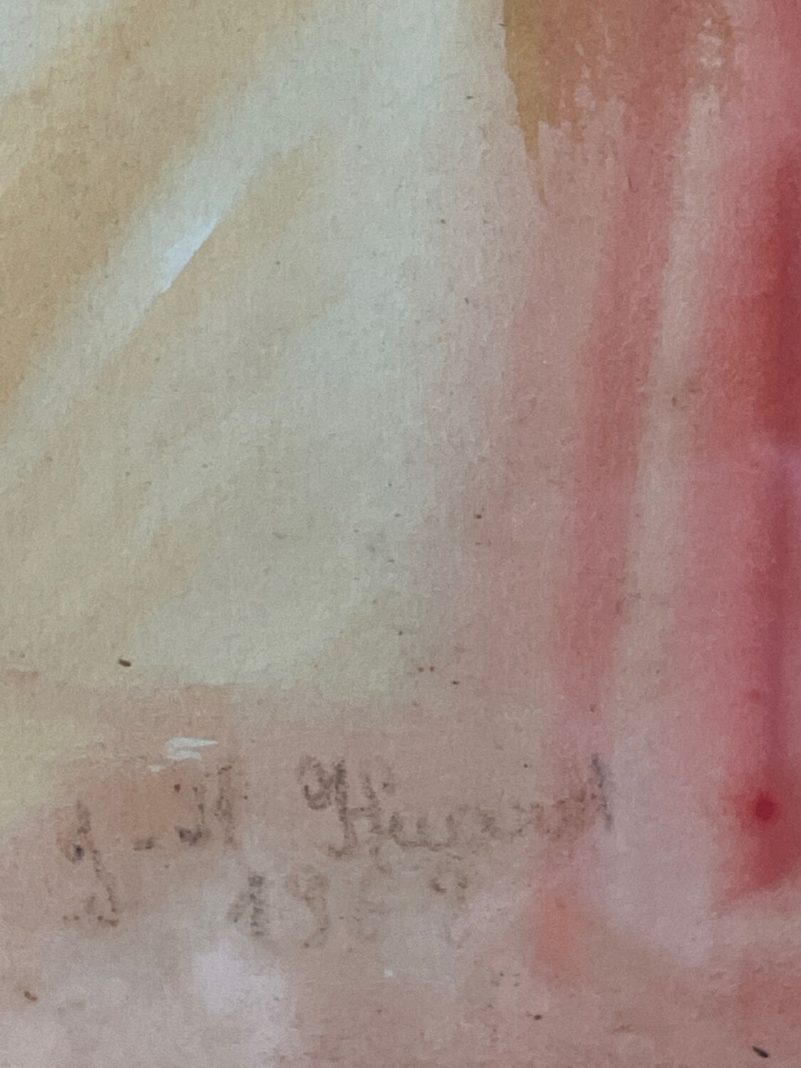 Abstract art painting signed