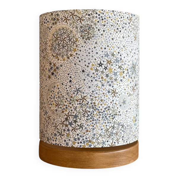 Lampe de table Lamp'angel Stars H30 D20 - tissu Liberty