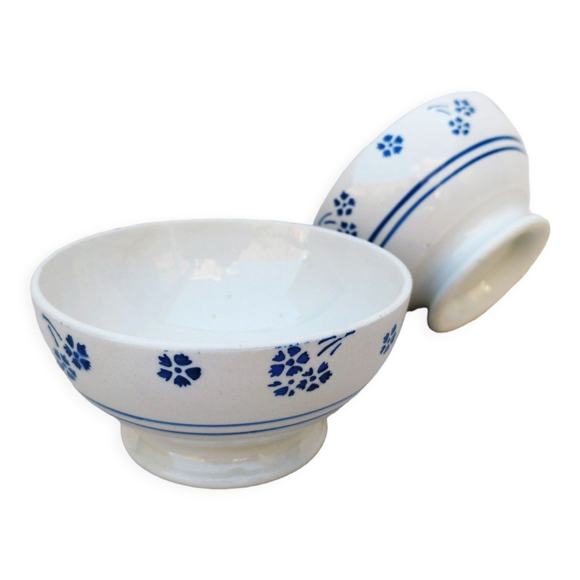 Pair Bowls Keller and Guerin Faïence Luneville