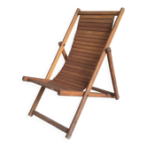 Vintage teak children's chaise longue