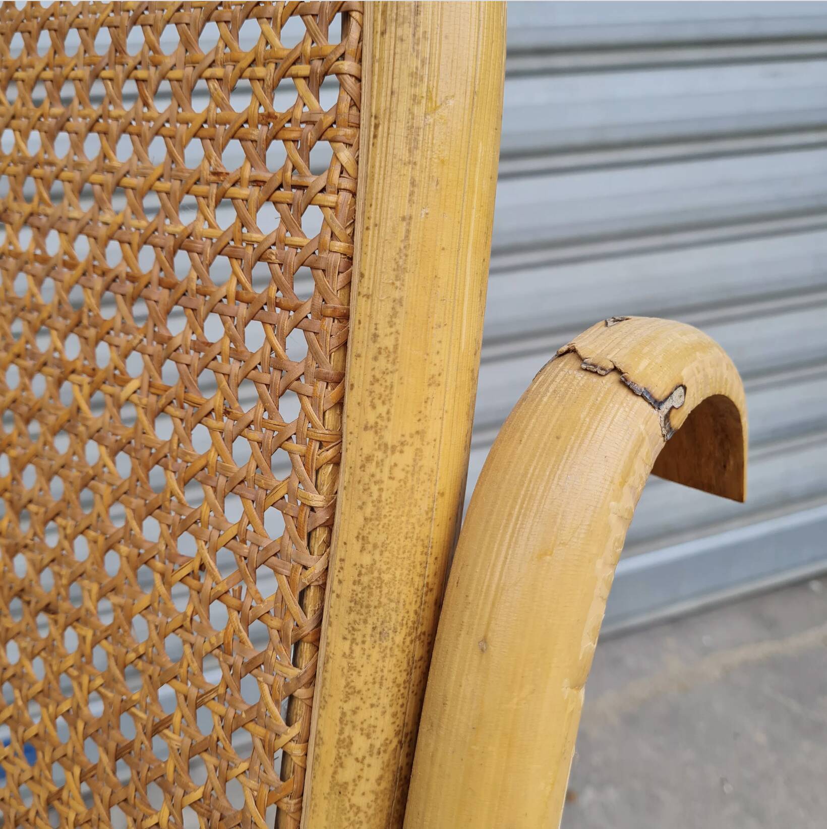 Rattan flesh rocking chair