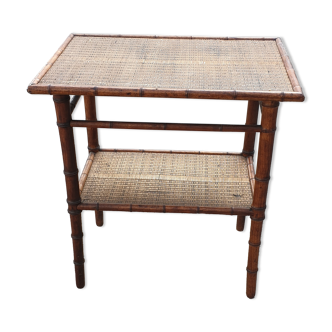 Bamboo and wicker table 50/60
