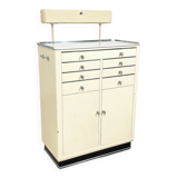 Armoire de dentiste médical industriel sur roues Allemagne 1950s