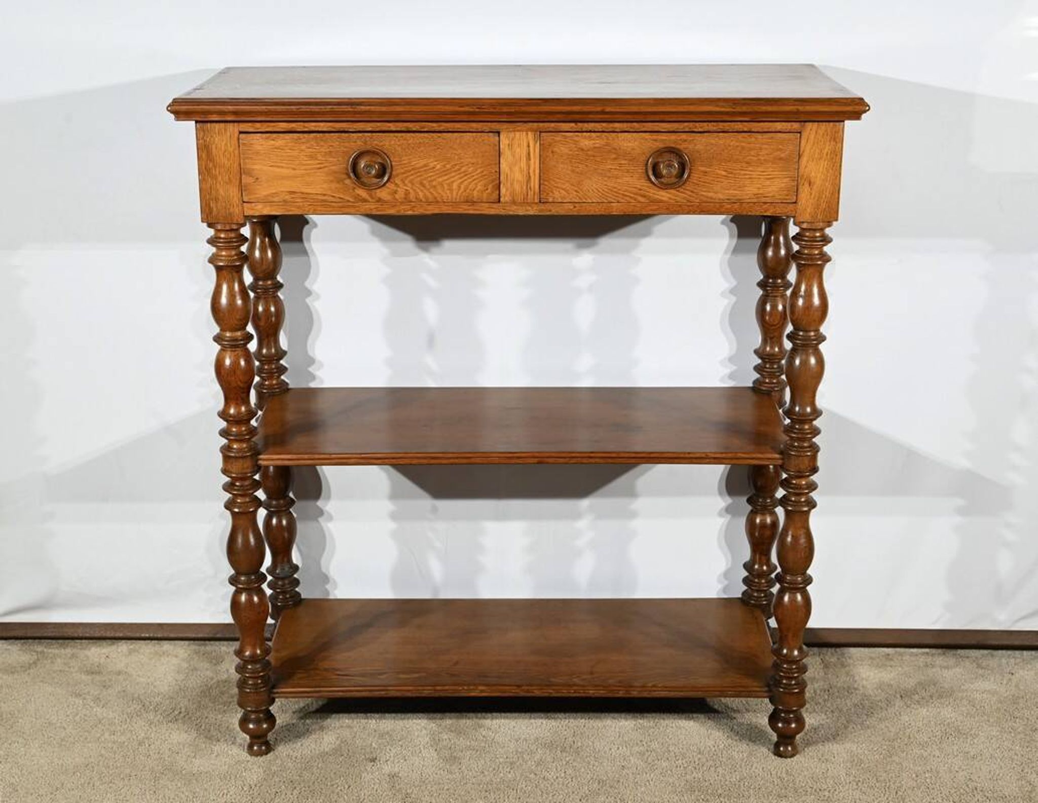 Sideboard at waist height, oak console, Louis Philippe style, 2nd part of the 19th century.