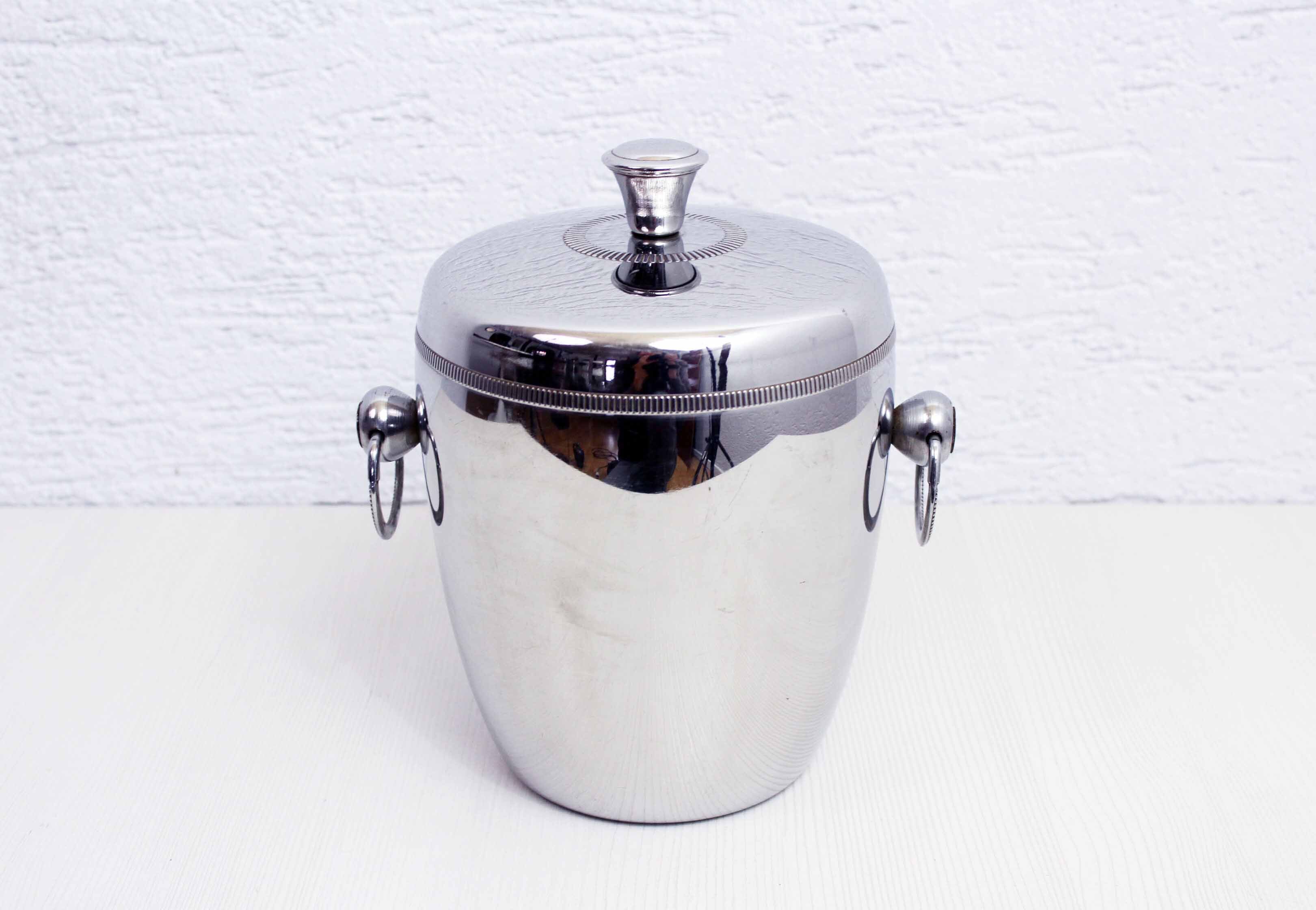 Stainless 1970s ice bucket