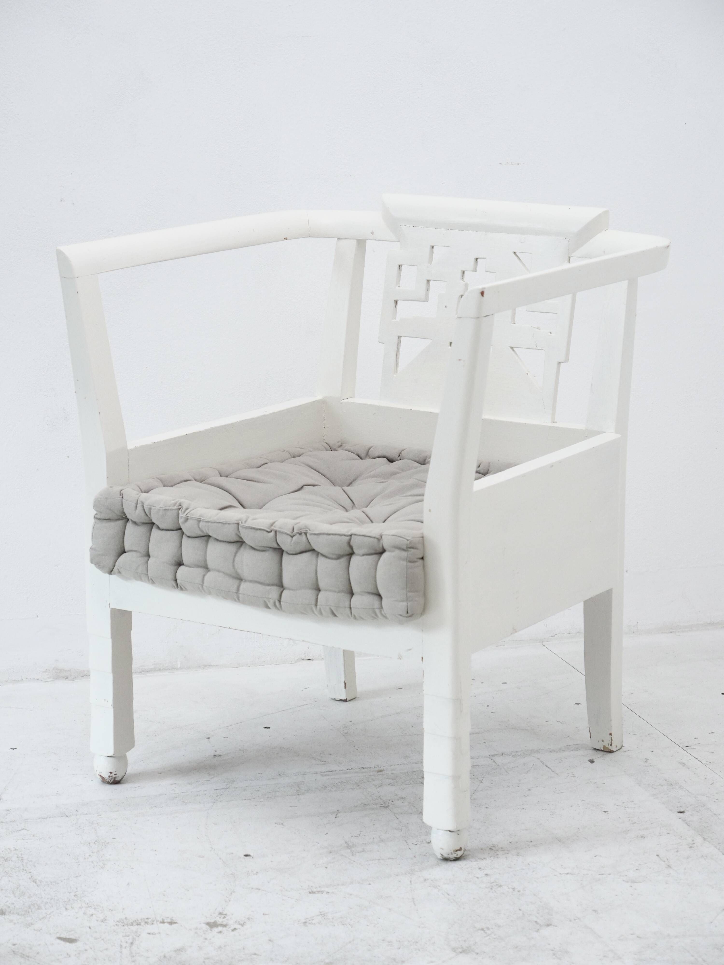 Art Deco armchair, Belle Époque attributed to the Martine Workshops (Paul Poiret)