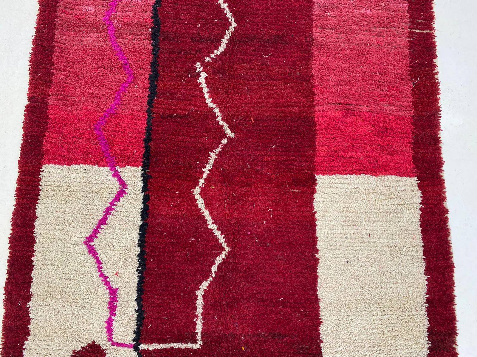 Moroccan handwoven wool rug 3x2 m