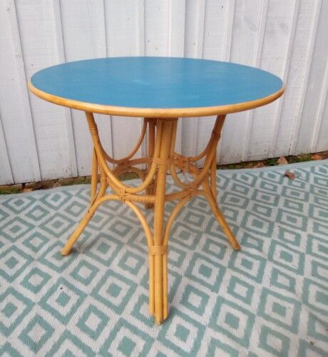 Rattan table 60s