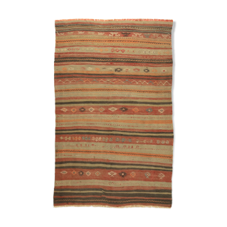 Anatolian handmade kilim rug 210 cm x 127 cm