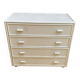 White rattan chest of drawers
