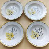 4 deep plates from Badonviller earthenware FB