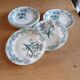 7 old flat plates Terre de fer