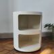 Pair of vintage white/cream Componibili bedside tables - Kartell