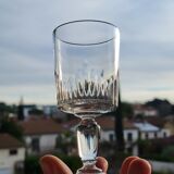 9 old crystal glasses cut Baccarat / Val St Lambert model Jeux d'Orgues