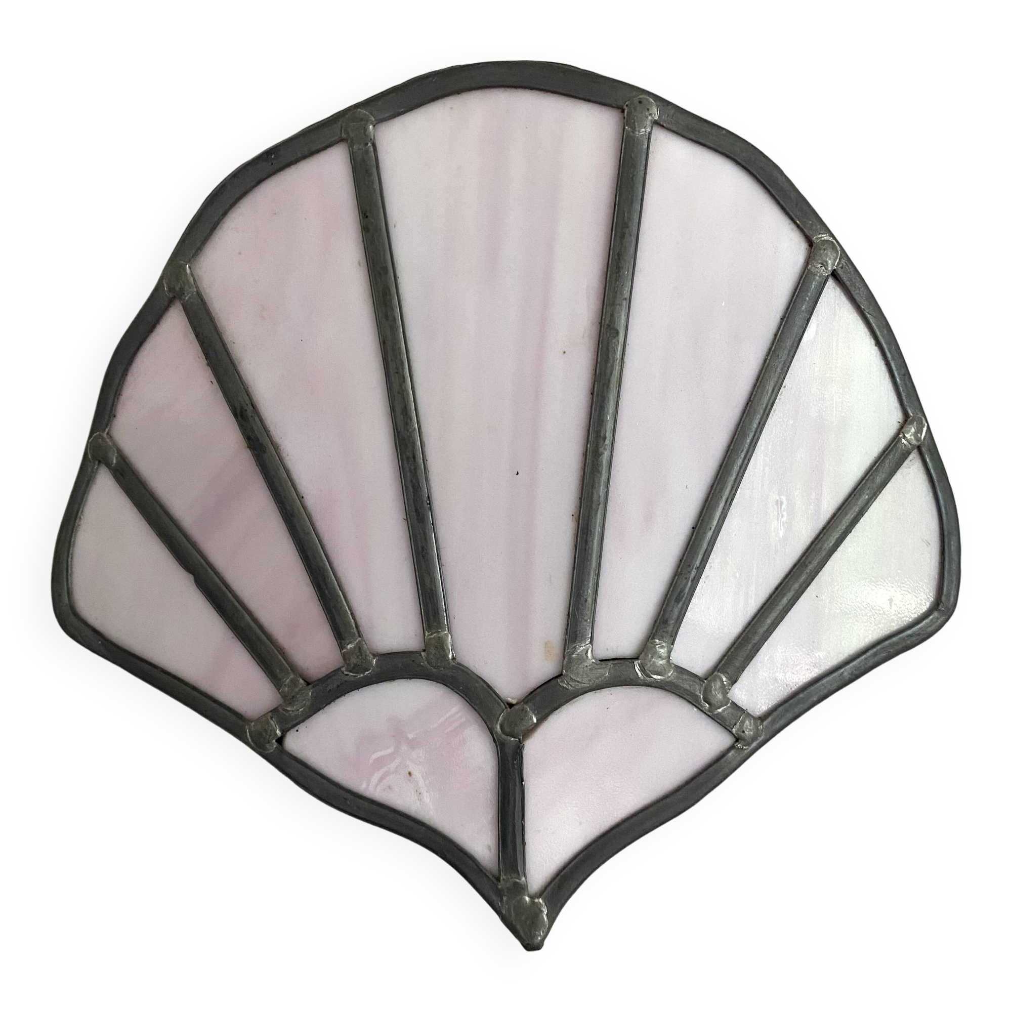 Stained glass shell wall light