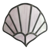 Stained glass shell wall light