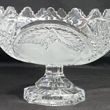 Cut crystal stemmed bowl