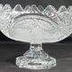 Cut crystal stemmed bowl